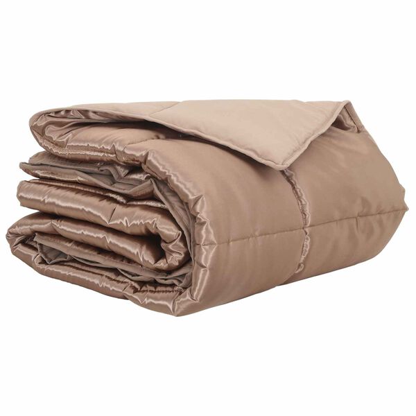 vidaXL Sommerdecke Gold 220 x 135 cm Satin und Mikrofaser