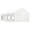 vidaXL Pavillon mit Dach Wei&szlig; 8,92x4,08x3,22 m Polyethylen