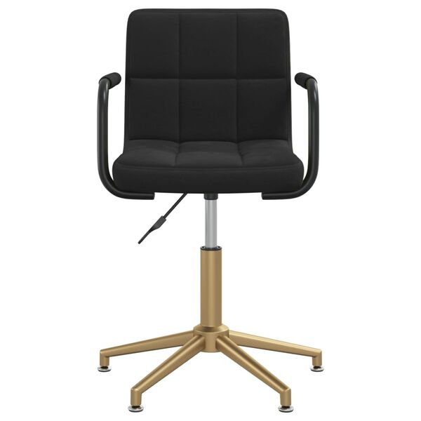 vidaXL Esszimmerst&uuml;hle 2 Stk. Drehbar Schwarz Samt