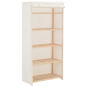 vidaXL Kleiderschrank Wei&szlig; 79 x 40 x 170 cm Stoff