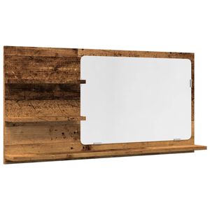 vidaXL Badspiegel mit Ablagen Altholz-Optik 90x11x45 cm Holzwerkstoff