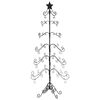 vidaXL Metall-Weihnachtsbaum f&uuml;r Dekorationen Schwarz 215 cm