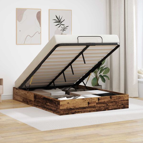 vidaXL Ottoman Bettgestell Altholz 193 x 120 x 25 cm Spanplatte