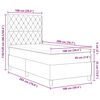 vidaXL Boxspringbett mit Matratze Dunkelgr&uuml;n 100 x 200 cm Stoff