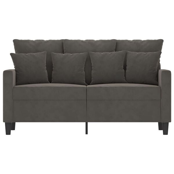 vidaXL 2-Sitzer-Sofa Dunkelgrau 120 cm Samt