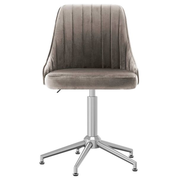 vidaXL Esszimmerst&uuml;hle 6 Stk. Drehbar Hellgrau Samt