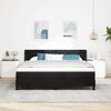 vidaXL Boxspringbett mit Matratze Schwarz 200 x 180 cm Polyester