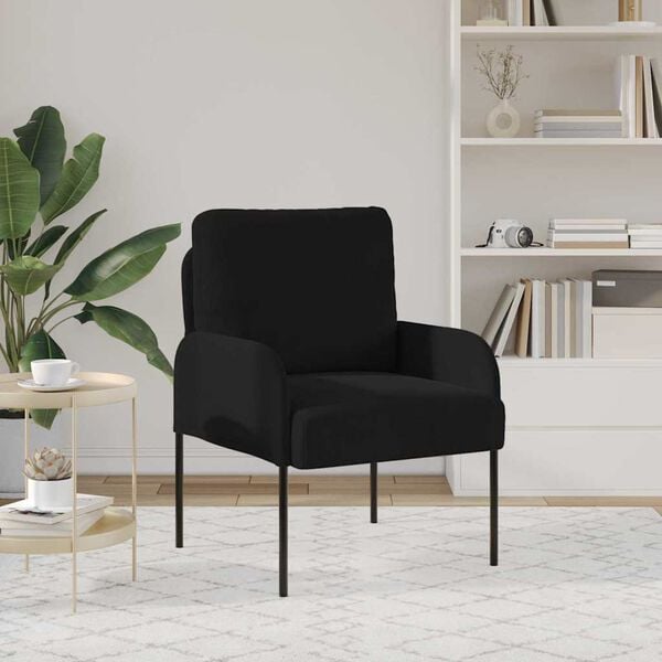 vidaXL Sofas mit Kissen 55cm Schwarz Sperrholz