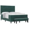vidaXL Boxspringbett mit Kopfteil Dunkelgr&uuml;n 200 x 140 cm Samt