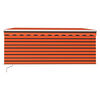 vidaXL Markise Manuell Einziehbar mit Rollo 3x2,5 m Orange Braun