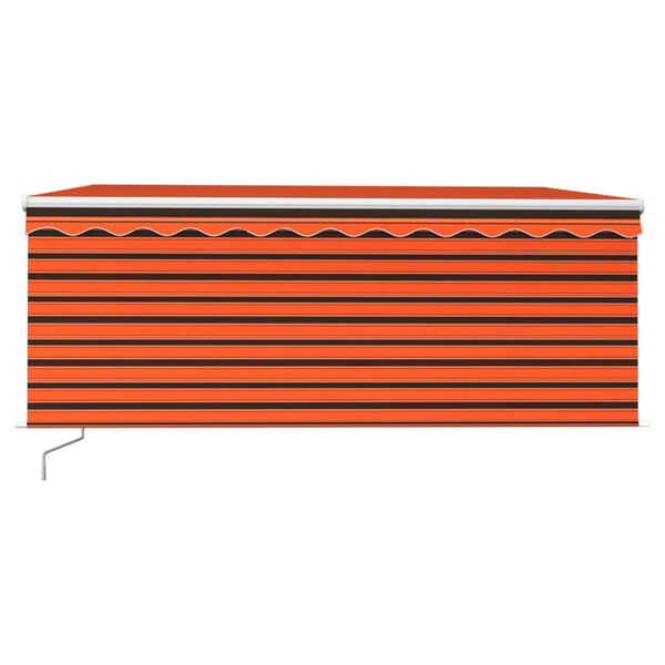 vidaXL Markise Manuell Einziehbar mit Rollo 3x2,5 m Orange Braun