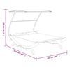 vidaXL Sonnenliege mit Dach 165x203x138 cm Bugholz Massiv Creme
