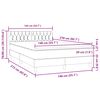 vidaXL Boxspringbett mit Matratze & LED Rosa 140x210 cm Samt