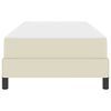 vidaXL Bettrahmen mit Matratze Creme 80 x 200 cm Stoff