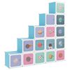 vidaXL Kinderschrank Modular mit 15 W&uuml;rfeln Blau PP