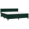 vidaXL Boxspringbett mit Matratze Dunkelgr&uuml;n 180x200 cm Samt