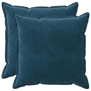 vidaXL Kissen mit Kissen HOUTEN 2 Stk. Blau Samt