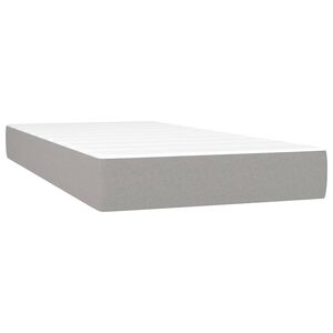 vidaXL Taschenfederkernmatratze Mittel Hellgrau 80x200x20 cm Stoff