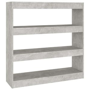 vidaXL B&uuml;cherregal/Raumteiler Betongrau 100x30x103 cm