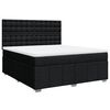 vidaXL Boxspringbett mit Matratze Schwarz 180x200 cm Stoff
