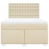 vidaXL Boxspringbett mit Matratze Creme 140x200 cm Stoff