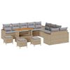 vidaXL Gartensofa-set 14 pcs Beige Poly-Rattan
