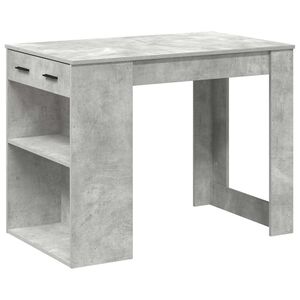 vidaXL Schreibtisch mit Schubladen und Ablage Betongrau 102x62x77,5 cm