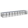 vidaXL Outdoor-Hundezwinger mit Dach Stahl 16,89 m&sup2;