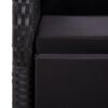 vidaXL 11-tlg. Garten-Essgruppe mit Kissen Schwarz Poly Rattan
