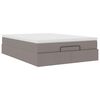 vidaXL Ottoman-Bett mit Matratze Taupe 140x200 cm Stoff