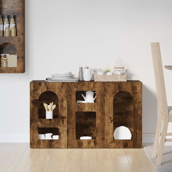 vidaXL Sideboard Ger&auml;ucherte Eiche 100 x 35 x 59 cm Holzwerkstoff
