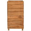 vidaXL Hochbeet 50x40x72 cm Teak Altholz und Stahl