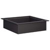 vidaXL Feuerstellenring Schwarz 80 x 80 x 25 cm Stahl