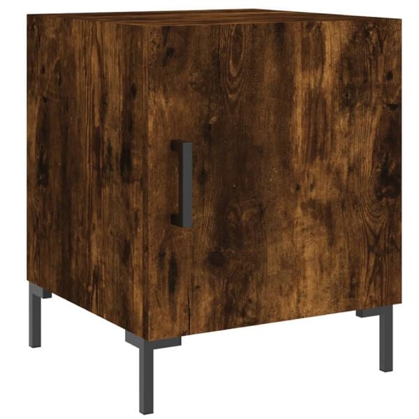 vidaXL Nachttische 2 Stk. R&auml;uchereiche 40x40x50 cm Holzwerkstoff