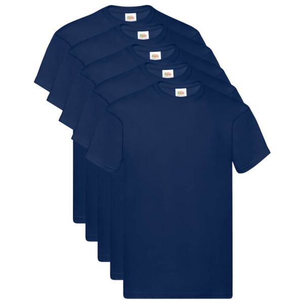 vidaXL Hemd 5 pcs Blau 5XL Baumwolle
