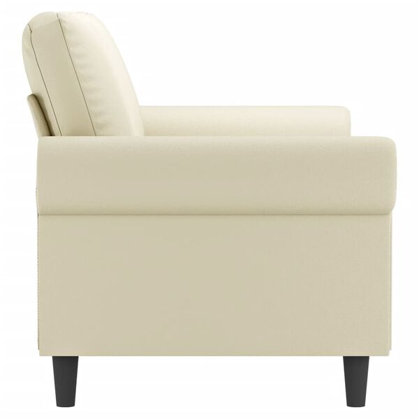vidaXL 2-Sitzer-Sofa Creme 140 cm Kunstleder