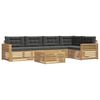 vidaXL Outdoor-Sofagarnitur 6 Stk. Wei&szlig; und Anthrazit Polyester