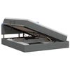 vidaXL LED-Speicherbett mit Matratze Dunkelgrau 140 x 190 cm Stoff