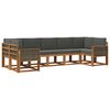 vidaXL Outdoor-Sofagarnitur 7 stk. Natur und Anthrazit