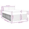 vidaXL Boxspringbett mit Matratze Dunkelgrau 140x200 cm Samt