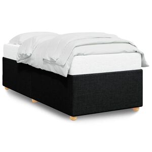 vidaXL Bettgestell ohne Matratze Schwarz Einzelbett Stoff