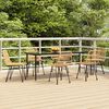 vidaXL 7-tlg. Garten-Essgruppe Poly Rattan