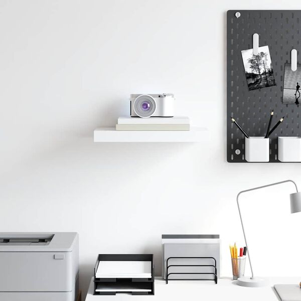 vidaXL Schweberegal Wei&szlig; 40x23x3,8 cm MDF