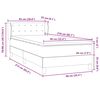 vidaXL Boxspringbett mit Matratze Rosa 90x210 cm Samt