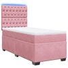 vidaXL Boxspringbett mit Matratze Rosa 100x200 cm Samt