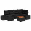 vidaXL Gartensofa-set 7 stk. Schwarz Poly-Rattan