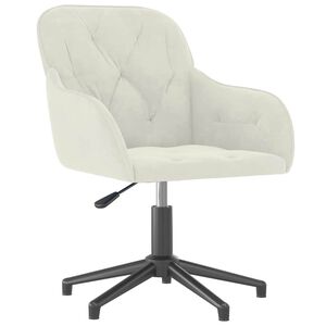 vidaXL B&uuml;rostuhl Drehbar Creme Samt