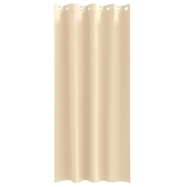vidaXL Verdunkelungs-Vorh&auml;nge mit Ringen 2 pcs Creme 260 x 140 cm
