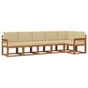 vidaXL Outdoor-Sofagarnitur 6 Stk. Natur und Beige
