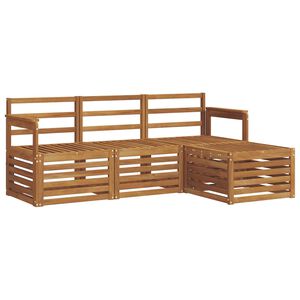 vidaXL Outdoor-Sofagarnitur 4 pcs Natur